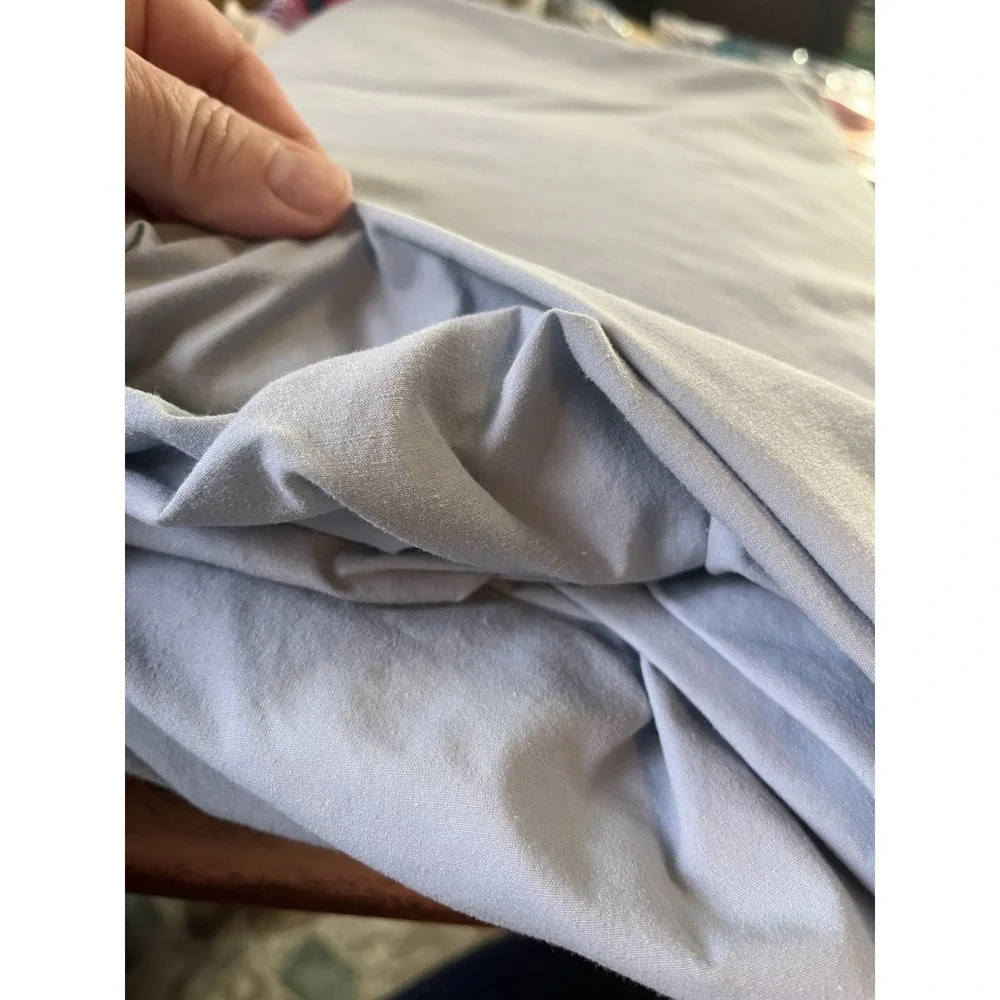 VTG‎ WAMSUTTA Pima Cotton Double Fitted Sheet Light Blue